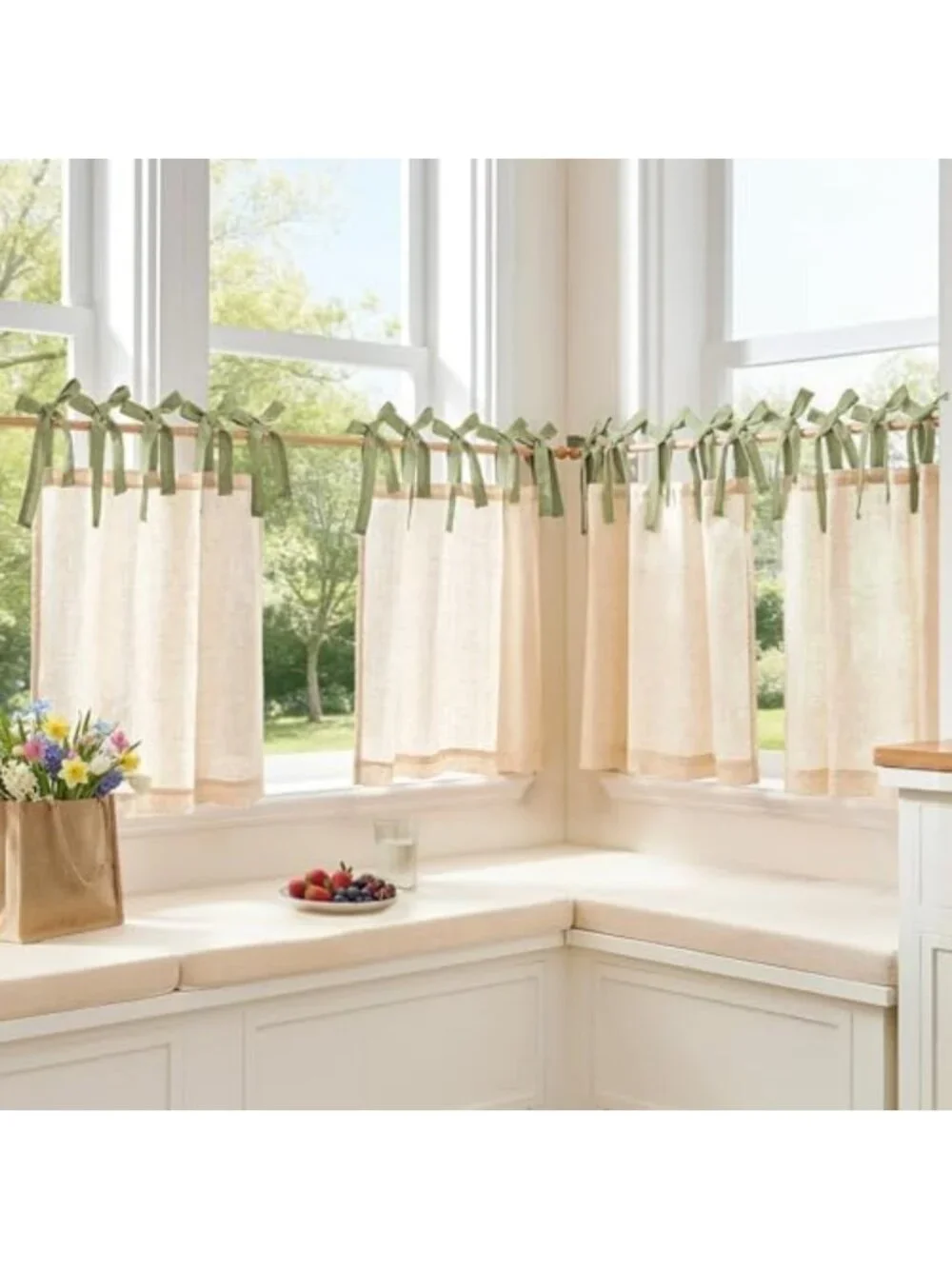 Linen Kitchen Tier Curtains 24